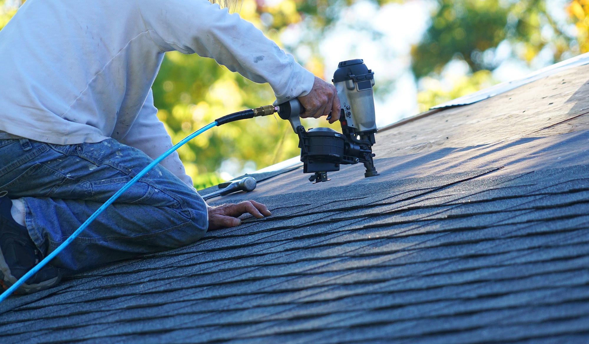 Roofing Contractor Doing Roof Repair in Oakland Park